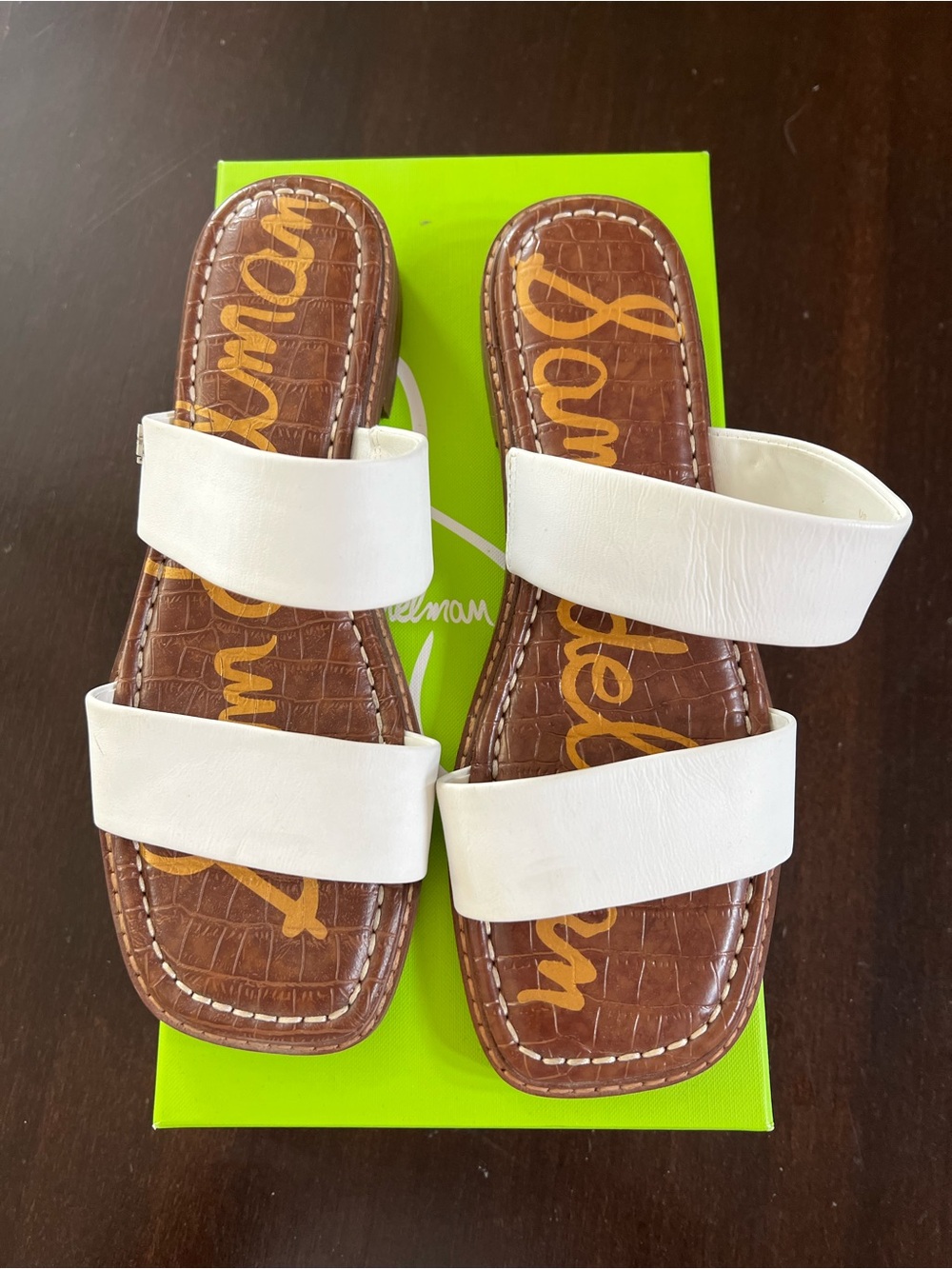 Sam Edelman Haydee white leather sandal. Size 8.